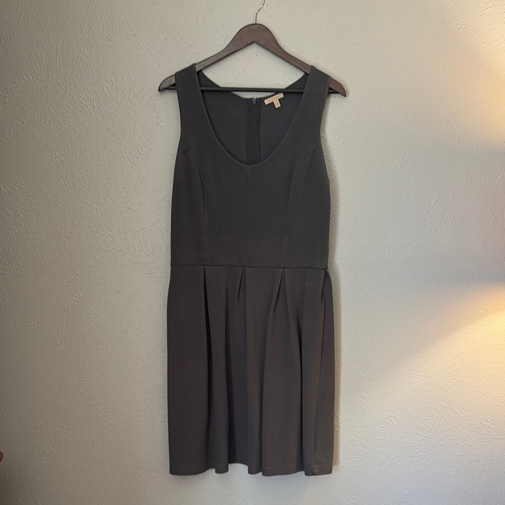 Anthropologie Charcoal Grey Sleeveless Dress
